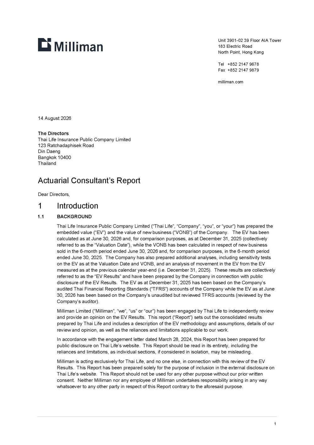 Actuarial Consultant’s Report - Jun 2026